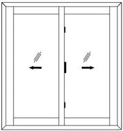 2.5 Track 2 Glass Shutter Sliding Window