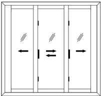 3.5 Track 3 Glass Shutter Sliding Window
